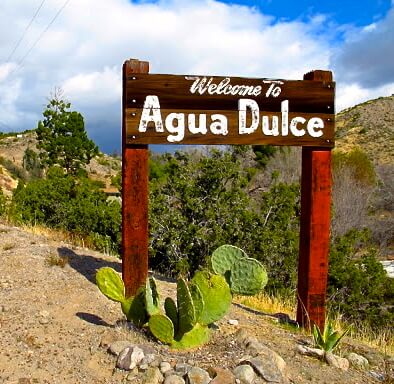 Welcome to Agua Dulce sign in Agua Dulce, CA